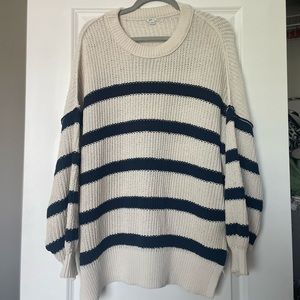 Aerie striped chenille sweater